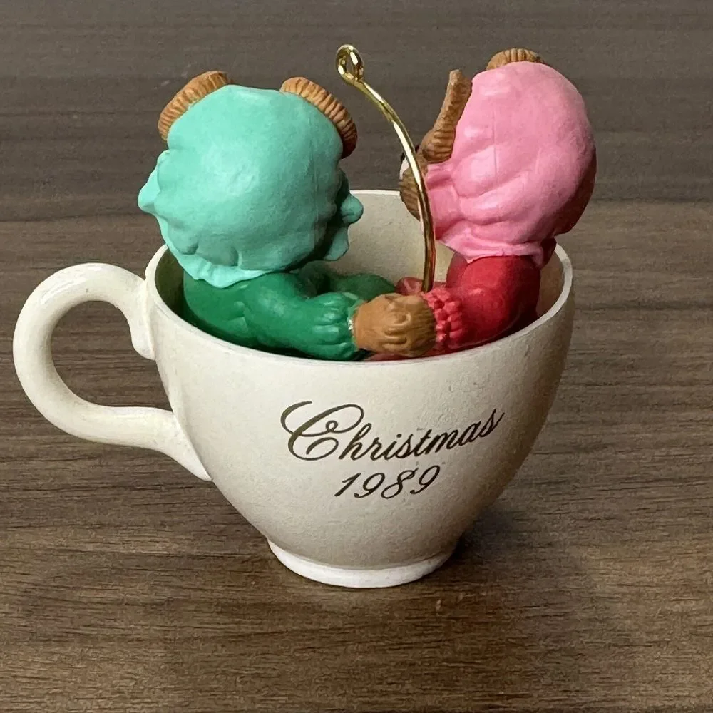 Vintage‎ 1989 Two Mice In A Teacup Always Time For Friendship Ornament Hallmark